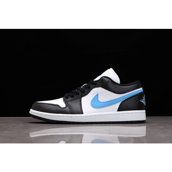 Air Jordan 1 Low Black and White University Blue Hook"