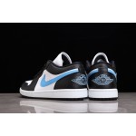 Air Jordan 1 Low Black and White University Blue Hook"