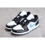Air Jordan 1 Low Black and White University Blue Hook"