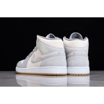 Air Jordan 1 Mid Rice Grey Coconut Milk