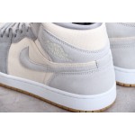 Air Jordan 1 Mid Rice Grey Coconut Milk
