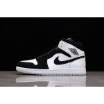 Air Jordan 1 Mid Pearl White Black Luminous Panda