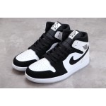 Air Jordan 1 Mid Pearl White Black Luminous Panda