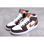 Air Jordan 1 Mid AJ1 Joe 1 Beige Brown