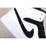 Air Jordan 1 Mid Pearl White Black Panda