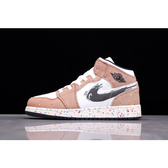 Air Jordan 1 Mid Watercolour clean ink fluorescent