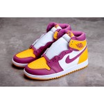 Air Jordan 1 Mid Yellow White Purple
