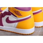 Air Jordan 1 Mid Yellow White Purple