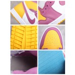 Air Jordan 1 Mid Yellow White Purple