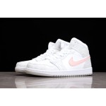 Air Jordan 1 Mid SE "Light Iron Ore" Mid Top Grey and White Pink