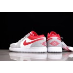Air Jordan 1 Low AJ1 Joe 1 Low Top Grey White Red Hook