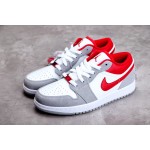 Air Jordan 1 Low AJ1 Joe 1 Low Top Grey White Red Hook