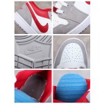 Air Jordan 1 Low AJ1 Joe 1 Low Top Grey White Red Hook
