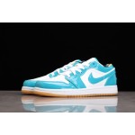 Air Jordan 1 Low AJ1 Joe 1 Low Top Glossy patent leather white and blue