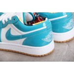Air Jordan 1 Low AJ1 Joe 1 Low Top Glossy patent leather white and blue