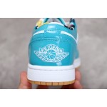 Air Jordan 1 Low AJ1 Joe 1 Low Top Glossy patent leather white and blue