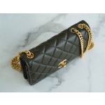 𝗖𝗛𝗔𝗡𝗘𝗟✦ 𝟮𝟐𝑲 Adjustment gold bead clasp Double C 𝗹𝗼𝗴𝗼 embossed small gold column woc adjustable buckle Cuban green