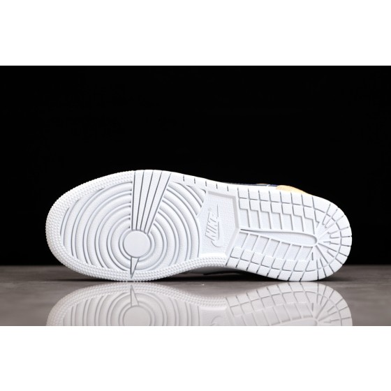 Air Jordan 1 Mid White Blue Brown