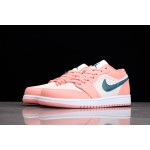 Air Jordan 1 Laag AJ1 Grijs Roze Groen Haak