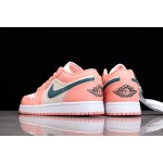 Air Jordan 1 Laag AJ1 Grijs Roze Groen Haak