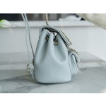 𝗖𝗛𝗔𝗘𝗡𝗟✦Italy 🇮🇹 original lambskin🐑 𝟮𝟮𝗔New 𝐃𝐮𝐦𝐚 shoulder bag sheepskin light blue➿