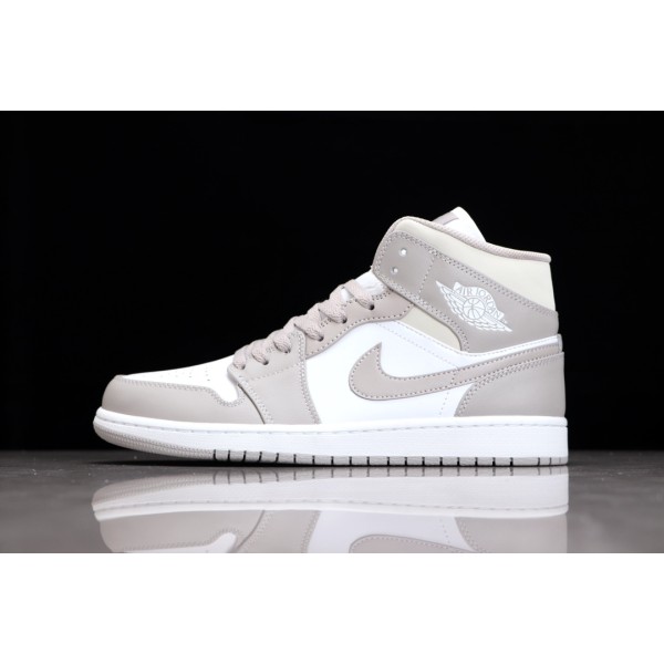 Air Jordan 1 Mid Linen College Grey