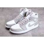 Air Jordan 1 Mid Linen College Grey