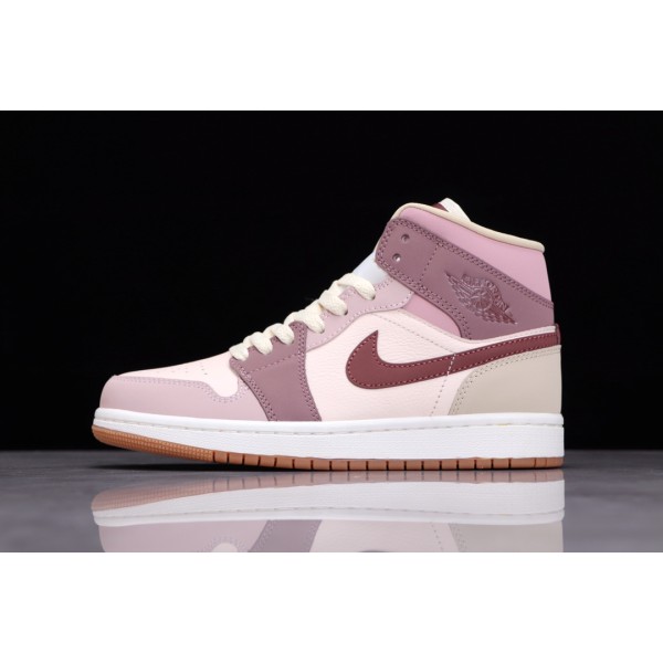 Air Jordan 1 Mid Red Bean Milk Tea