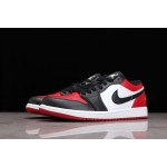 Air Jordan 1 Low rood en zwarte teen