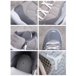 Air Jordan 11 High Top Grijs Wit Koel Grijs