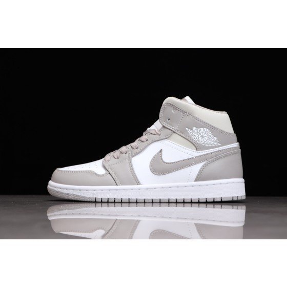 Air Jordan 1 Mid Wit Grijs