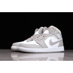 Air Jordan 1 Mid Wit Grijs