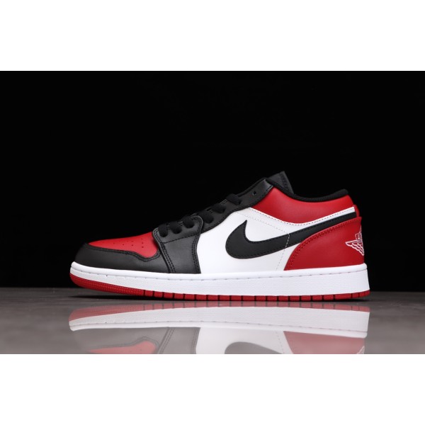 Air Jordan 1 Low Top Rood en Zwart Toe