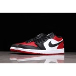 Air Jordan 1 Low Top Rood en Zwart Toe