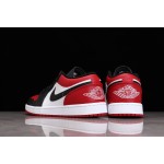 Air Jordan 1 Low Top Rood en Zwart Toe