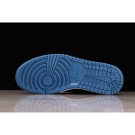 Air Jordan 1 zwart blauw zwart en blauwe teen c