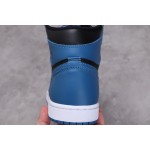 Air Jordan 1 zwart blauw zwart en blauwe teen c