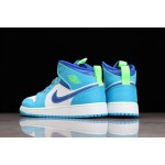 Air Jordan 1 Mid Blauw Groen