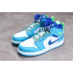 Air Jordan 1 Mid Blauw Groen