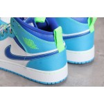 Air Jordan 1 Mid Blauw Groen