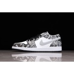 Air Jordan 1 Cashew Flower Graffiti