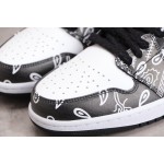 Air Jordan 1 Cashew Flower Graffiti