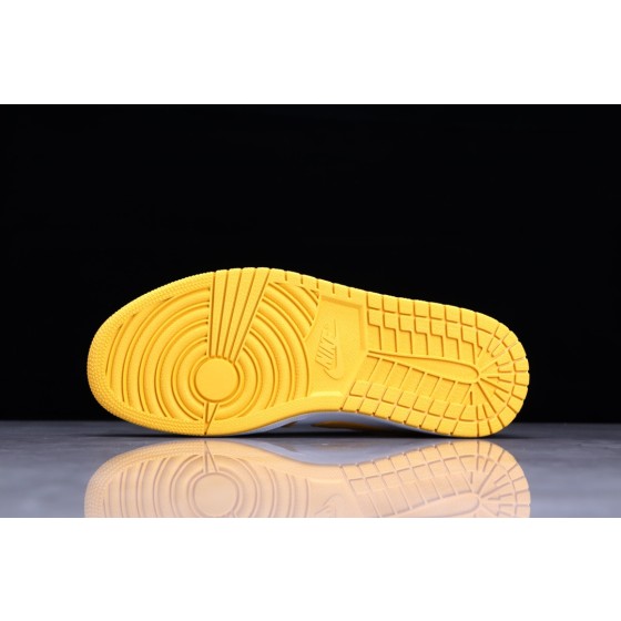 Air Jordan 1 Laag Wit Geel Mosterd Geel t