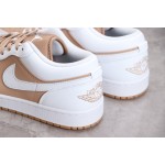 Air Jordan 1 laag AJ1 Wit Geel Melk Teal