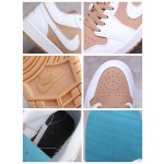 Air Jordan 1 laag AJ1 Wit Geel Melk Teal