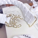 𝗖𝗛𝗔𝗡𝗘𝗟 Classic pearl lambskin elasticated waistband