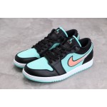 Air Jordan 1 Black Green Tiffany Gradient Pink Hook