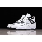 Air Jordan 4 black and white hand painted graffiti
