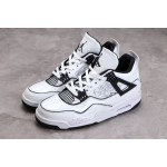 Air Jordan 4 black and white hand painted graffiti
