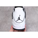 Air Jordan 4 black and white hand painted graffiti